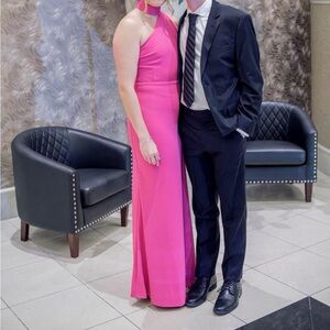 Lulu's Pink One Shoulder Dress